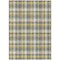 Edge Collections - 3' x 5' - Gray - Stain Resistant Plaid Area Rug for Indoor and Outdoor Use - 1 Piece